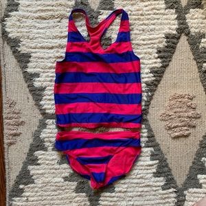 Striped Gap Tankini Bathing Suit L (10-11)